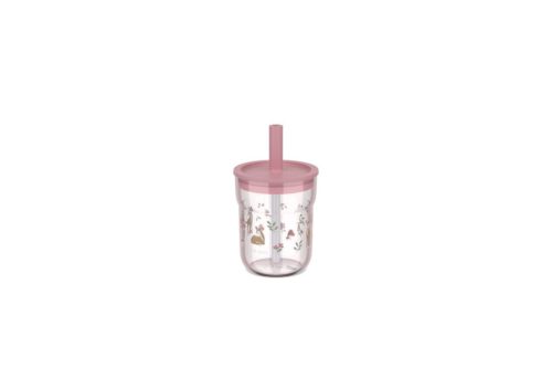 Little Dutch gyerek pohár szívószállal 250 ml - fairy garden
