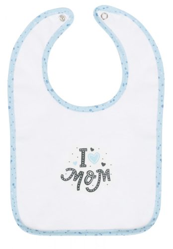 Bubaba patentos előke - I love Mom kék